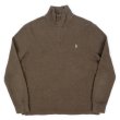 画像1: 00's Polo Ralph Lauren ハーフジップ コットンニット "BROWN" (1)