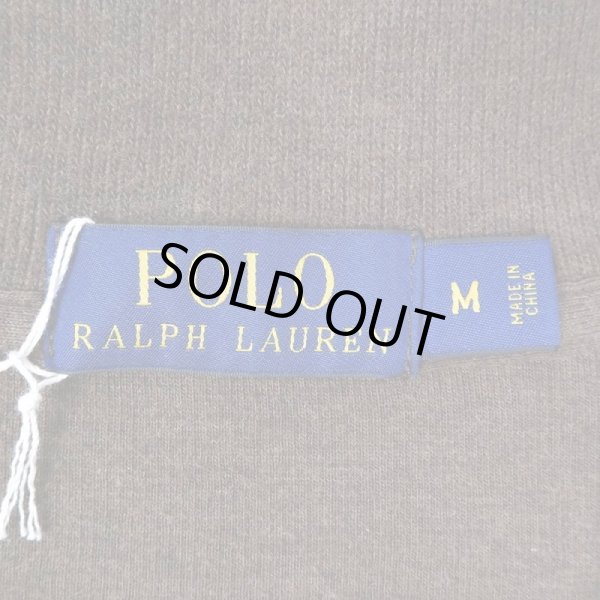 画像2: 00's Polo Ralph Lauren ハーフジップ コットンニット "BROWN" (2)