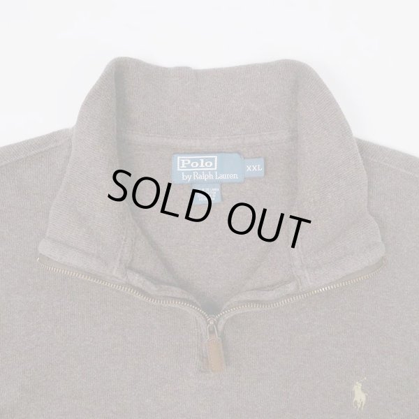 画像3: 00's Polo Ralph Lauren ハーフジップ コットンニット "BROWN" (3)