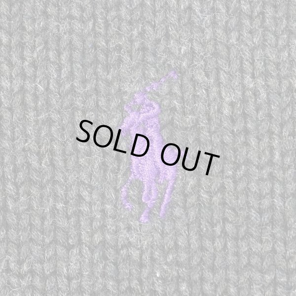 画像3: 90's Polo Ralph Lauren コットンニット "CHARCOAL" (3)