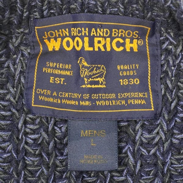 画像2: Early 00's Woolrich ラミー×コットン MIXニット (2)