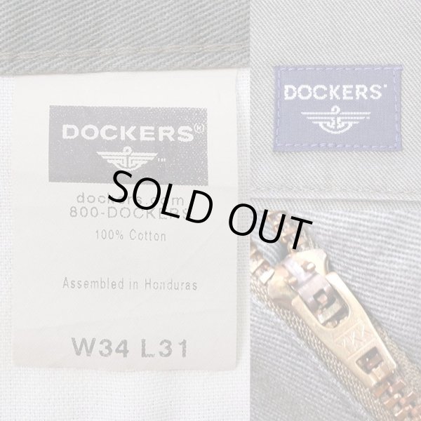 画像3: Early 00's DOCKERS 2タックチノトラウザー “OLIVE / W34 L29” (3)