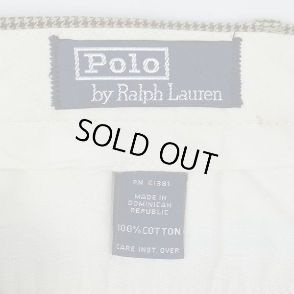 画像3: 90's Polo Ralph Lauren ハウンズトゥース柄 1タックトラウザー (3)