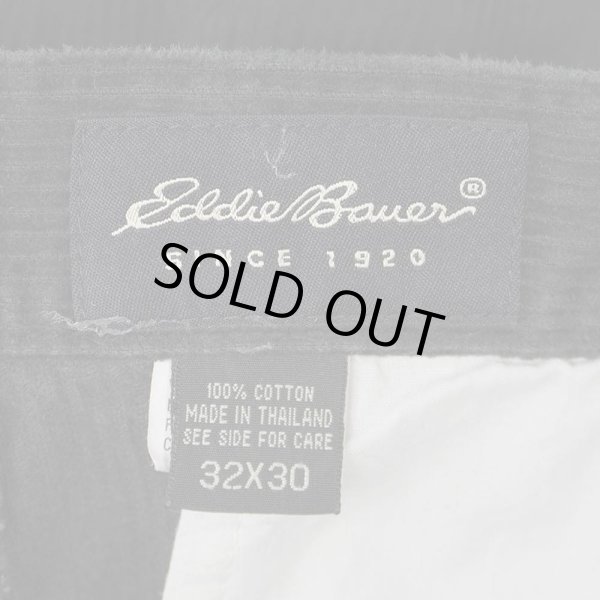 画像3: 00's Eddie Bauer 2タック 太畝コーデュロイトラウザー "BLACK" (3)