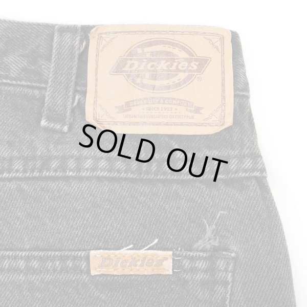 画像4: Early 00's Dickies ダブルニー ブラックデニムパンツ “実寸W33 L29” (4)