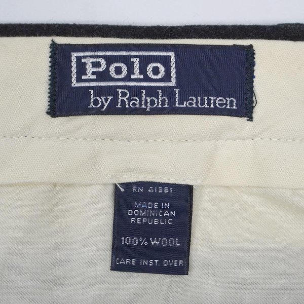 画像3: 90's Polo Ralph Lauren 2タック ウールトラウザー "実寸W34 L28" (3)