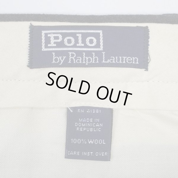 画像3: 90's Polo Ralph Lauren 2タック ウールトラウザー "実寸W34 L28" (3)