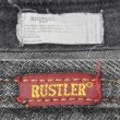 画像3: 90's RUSTLER 先染めブラックデニムパンツ "MADE IN USA / W38 L32" (3)