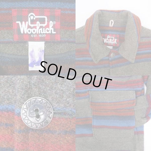 画像3: 90's Woolrich ネイティブボーダー柄 ウールジャケット (3)