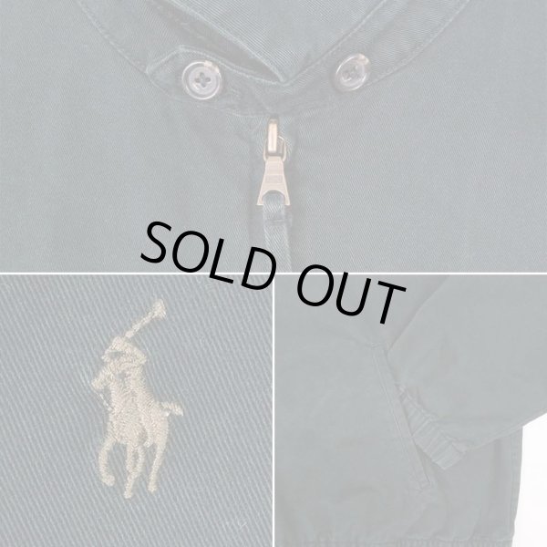 画像4: 90's Polo Ralph Lauren コットンツイル スウィングトップ "BLACK" (4)