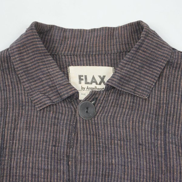 画像4: 90's FLAX ストライプ柄 リネンジャケット (4)