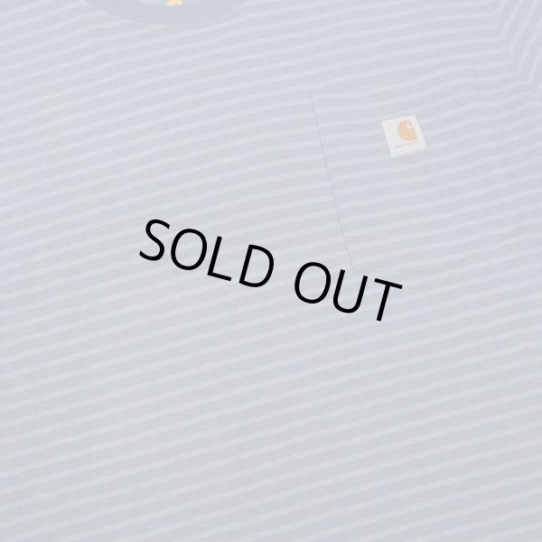 画像3: 00's Carhartt ボーダー柄 ポケットTシャツ "Original Fit" (3)