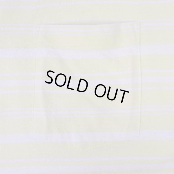 画像4: 90's OLD GAP マルチボーダー ポケットTシャツ "YELLOW×WHITE" (4)