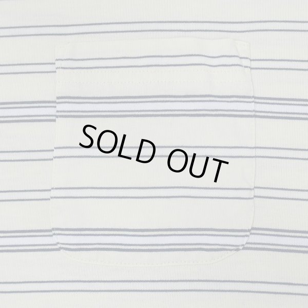 画像3: 90's Puritan マルチボーダー ポケットTシャツ “Light Green Base” (3)