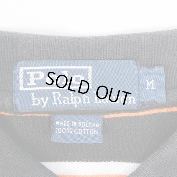 画像2: 90's Polo Ralph Lauren マルチボーダー柄 ポロシャツ "BLACK BASE” (2)