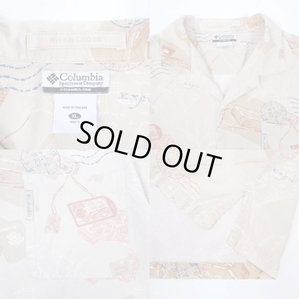 画像3: 00's Columbia 総柄 S/S オープンカラーシャツ (3)