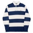 画像1: 90's Polo Ralph Lauren ワイドボーダー柄 ラガーシャツ (1)