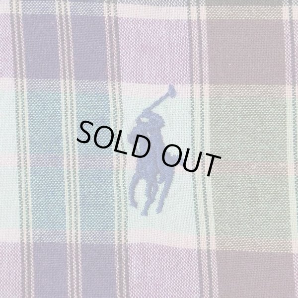 画像4: 90's Polo Ralph Lauren マドラスチェック柄 ボタンダウンシャツ “BLAKE” (4)