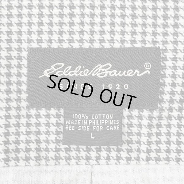 画像2: Early 00's Eddie Bauer プリントコーデュロイシャツ "ハウンドトゥース柄" (2)