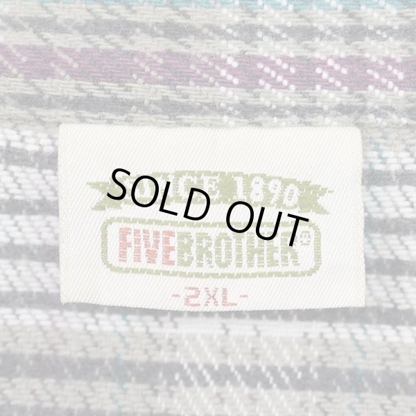 画像2: 90's FIVE BROTHER ヘビーネルシャツ "2XL" (2)
