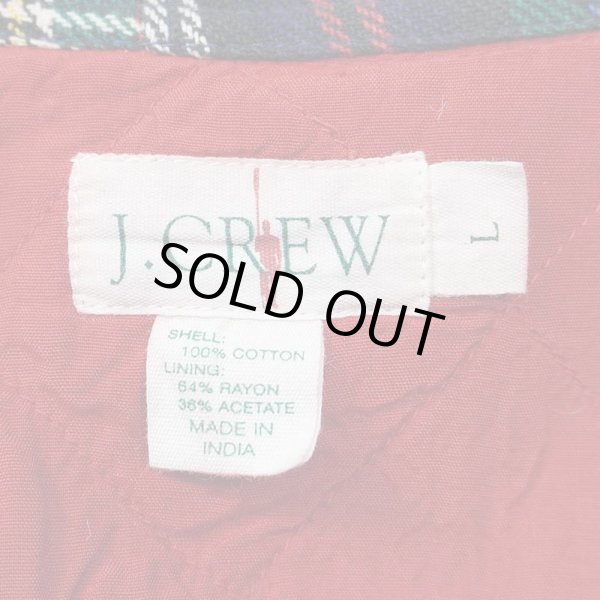 画像2: 90's J.CREW キルティングライナー パッチワークシャツ (2)