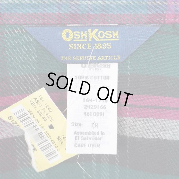 画像2: 90's OSHKOSH ヘビーネルシャツ "DEADSTOCK" (2)
