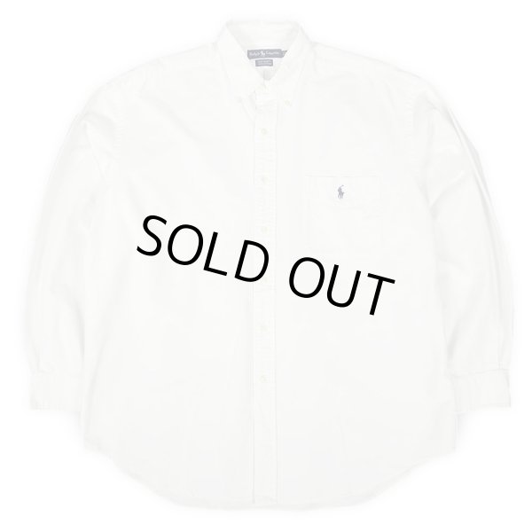 画像1: 90's Polo Ralph Lauren ボタンダウンシャツ “BIG SHIRT / WHITE” (1)
