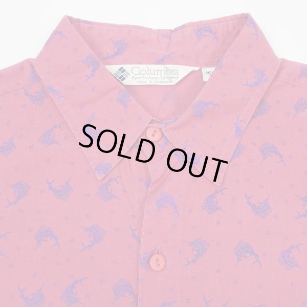 画像4: Early 90's Columbia S/S 総柄 レギュラーカラーシャツ (4)