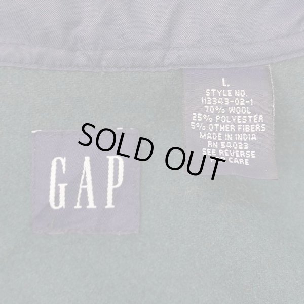 画像2: Early 00's OLD GAP ウールCPOシャツ "GREEN" (2)