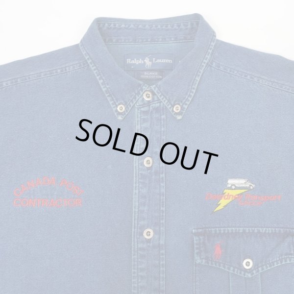 画像3: 90-00's Polo Ralph Lauren デニムボタンダウンシャツ (3)