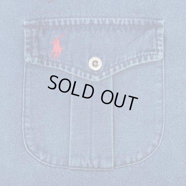 画像4: 90-00's Polo Ralph Lauren デニムボタンダウンシャツ (4)