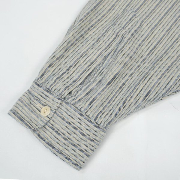 画像5: 90's ABERCROMBIE&FITCH マルチストライプ柄 フランネルボタンダウンシャツ (5)