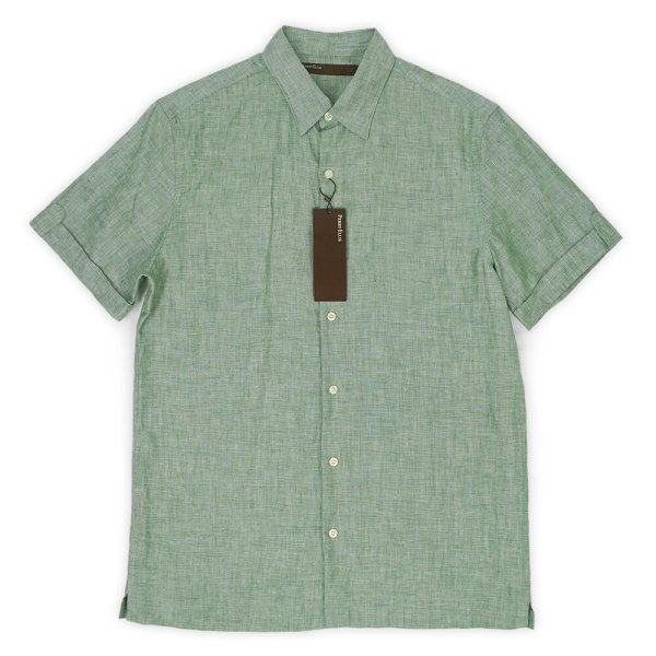 画像1: 00's PERRY ELLIS レギュラーカラー リネンシャツ "DEADSTOCK" (1)
