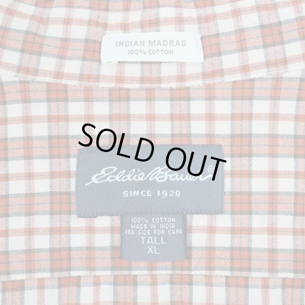 画像2: 00's Eddie Bauer S/S ボタンダウンシャツ “INDIAN MADRAS” (2)