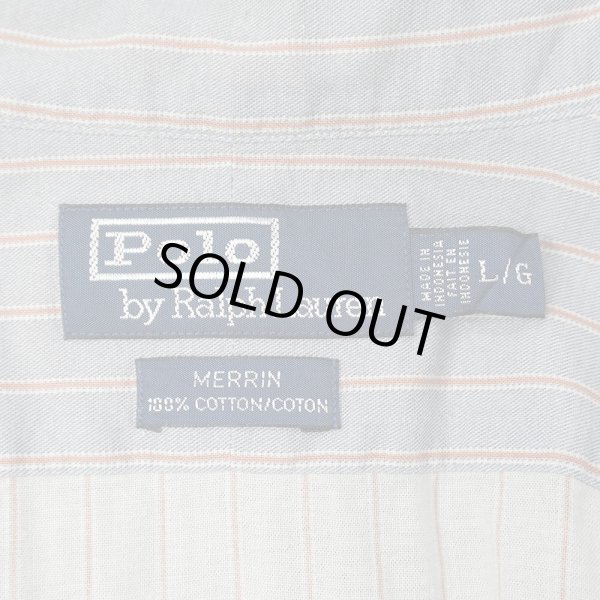 画像2: 90's Polo Ralph Lauren マルチストライプ柄 レギュラーカラーシャツ "MERRIN" (2)