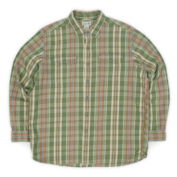 画像1: 00's L.L.Bean リネンMIX ヘビーネルシャツ (1)