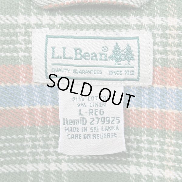 画像2: 00's L.L.Bean リネンMIX ヘビーネルシャツ (2)