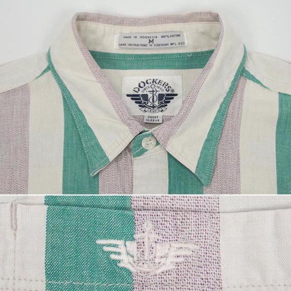 画像3: 90's DOCKERS マルチストライプ柄 S/S ワークシャツ (3)