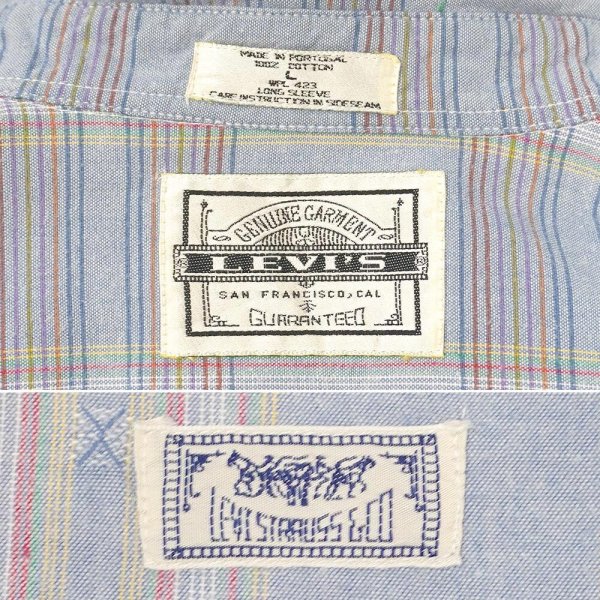 画像2: 90's Levi's コットンシャンブレーシャツ (2)
