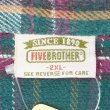 画像2: 90's FIVE BROTHER ヘビーネルシャツ "Green × Purple" (2)