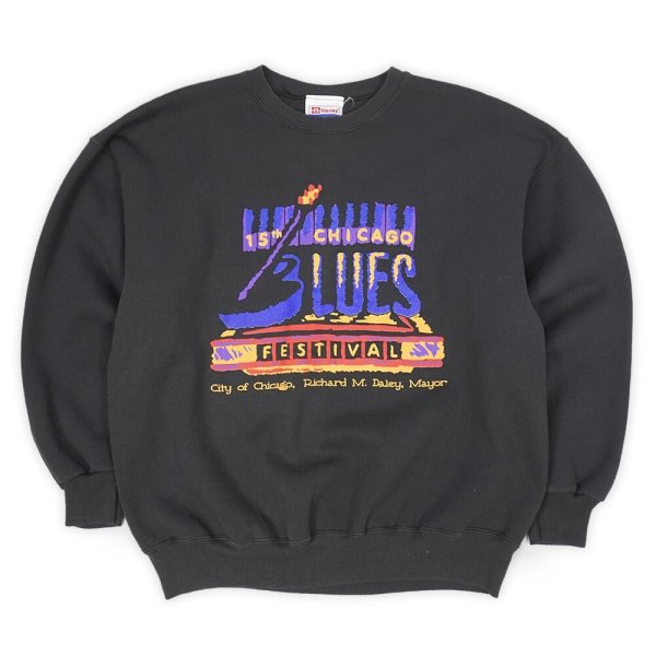 画像1: 90's CHICAGO BLUES FES プリントスウェット (1)