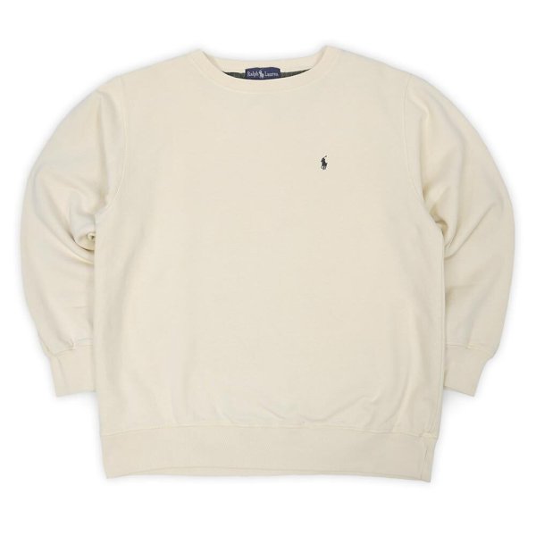 画像1: Early 90's Polo Ralph Lauren ロゴ刺繍 スウェット "MADE IN USA" (1)