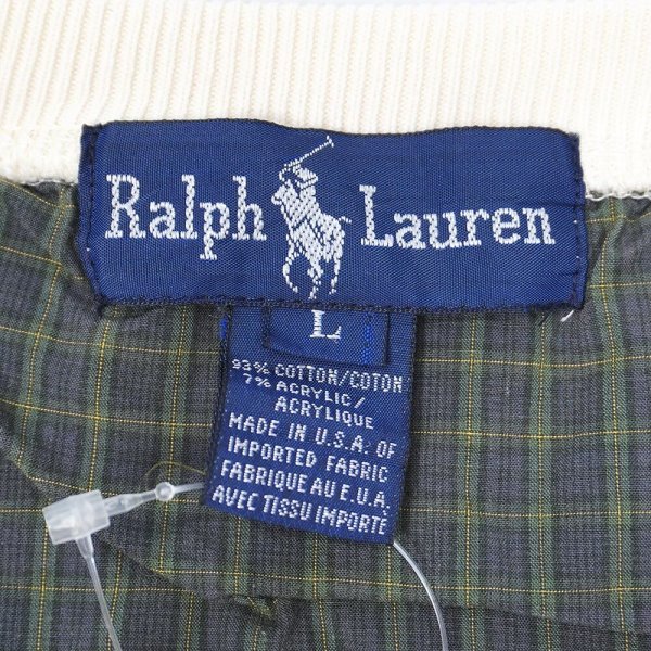 画像2: Early 90's Polo Ralph Lauren ロゴ刺繍 スウェット "MADE IN USA" (2)