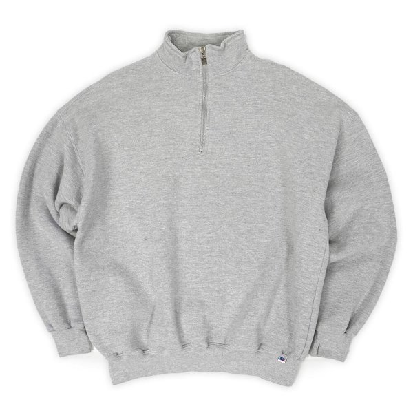 画像1: 90-00s RUSSELL ハーフジップ ブランクスウェット “USA COMPONENTS” (1)