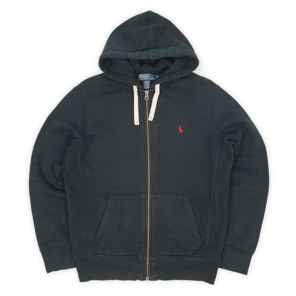 画像1: 00's Polo Ralph Lauren フルジップ スウェットパーカー "FADE BLACK" (1)
