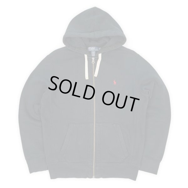 画像1: 00's Polo Ralph Lauren フルジップ スウェットパーカー "FADE BLACK" (1)