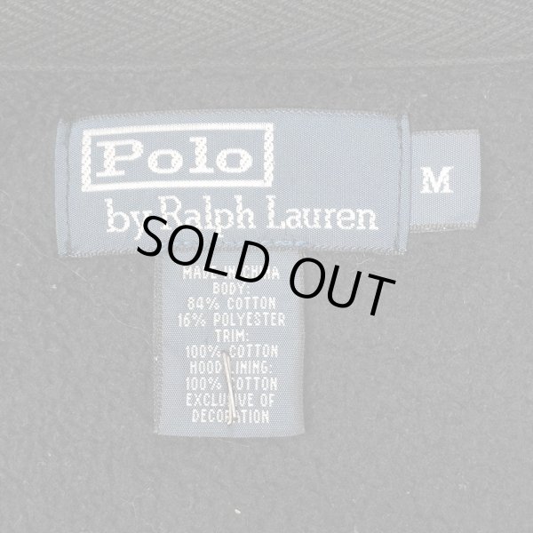 画像2: 00's Polo Ralph Lauren フルジップ スウェットパーカー "FADE BLACK" (2)
