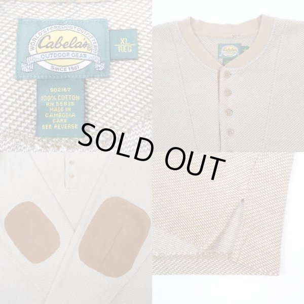 画像3: 90's Cabela's ヘンリーネック コットンニット (3)