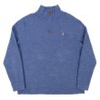 画像1: 00's Polo Ralph Lauren ハーフジップ コットンニット "BLUE" (1)