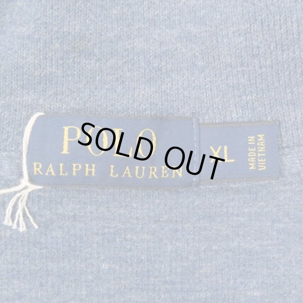 画像2: 00's Polo Ralph Lauren ハーフジップ コットンニット "BLUE" (2)